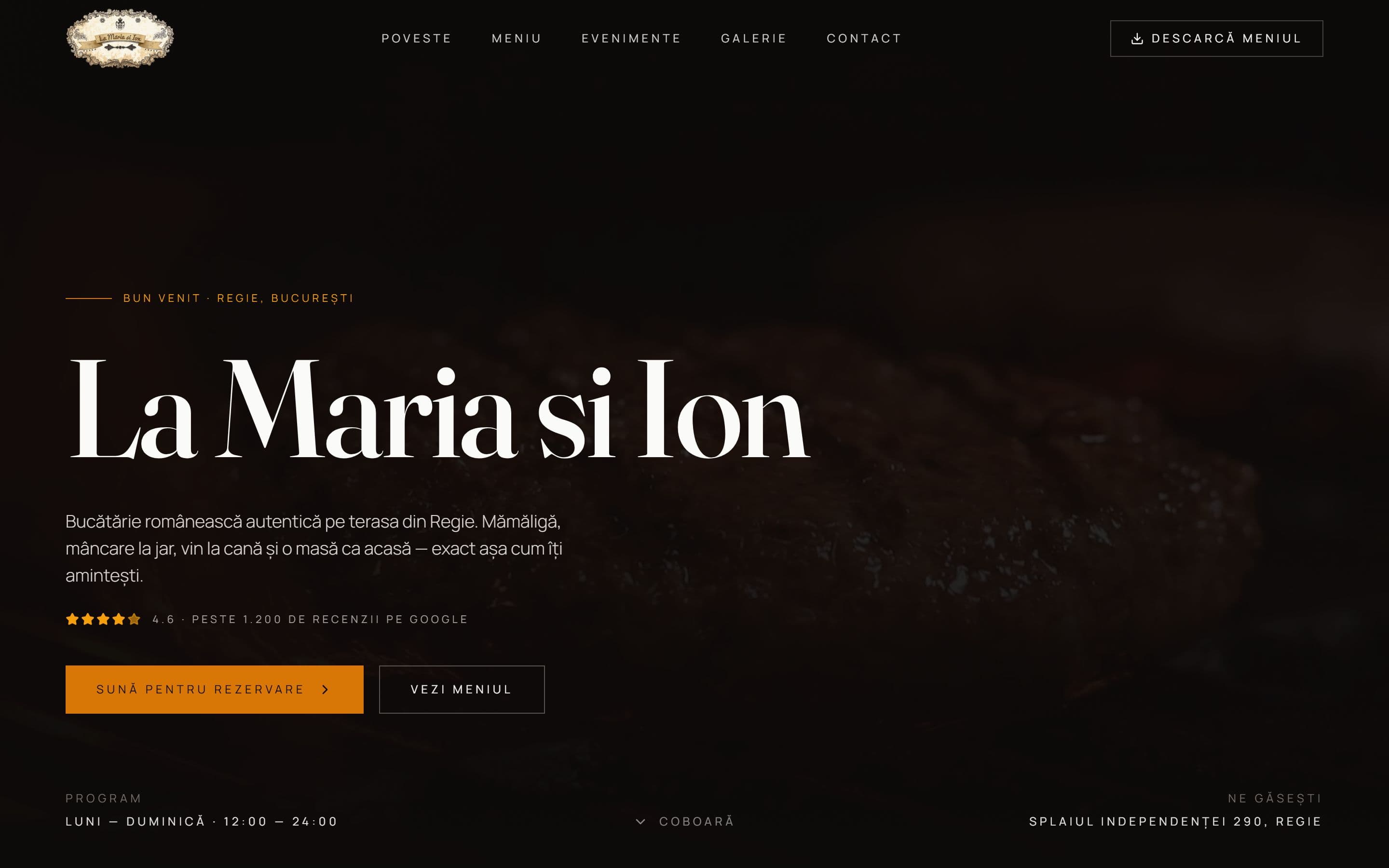 La Maria și Ion — pagina principală