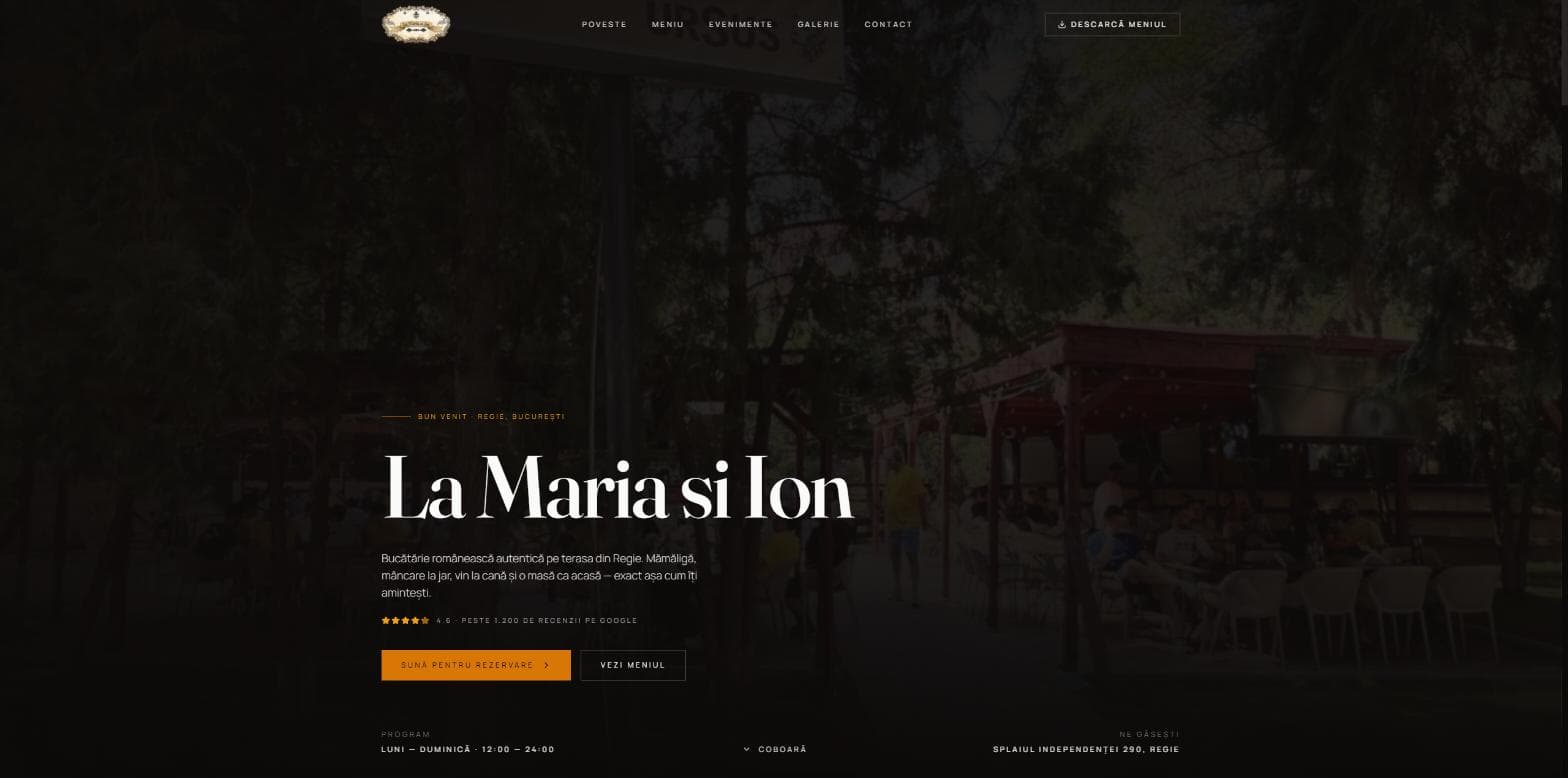 Captură de ecran — La Maria și Ion