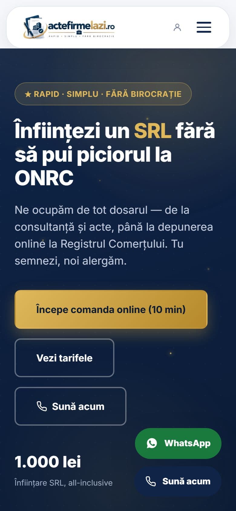 ActeFirmeLazi.ro — mobil